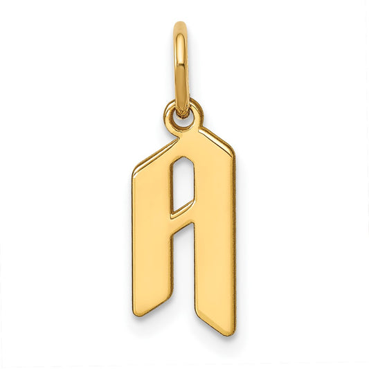 14KY Letter A Initial Pendant