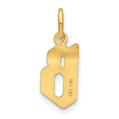 14KY Letter B Initial Pendant