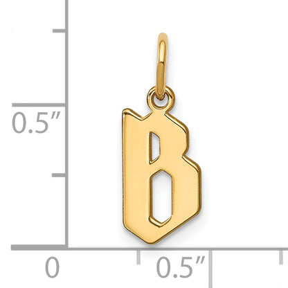 14KY Letter B Initial Pendant