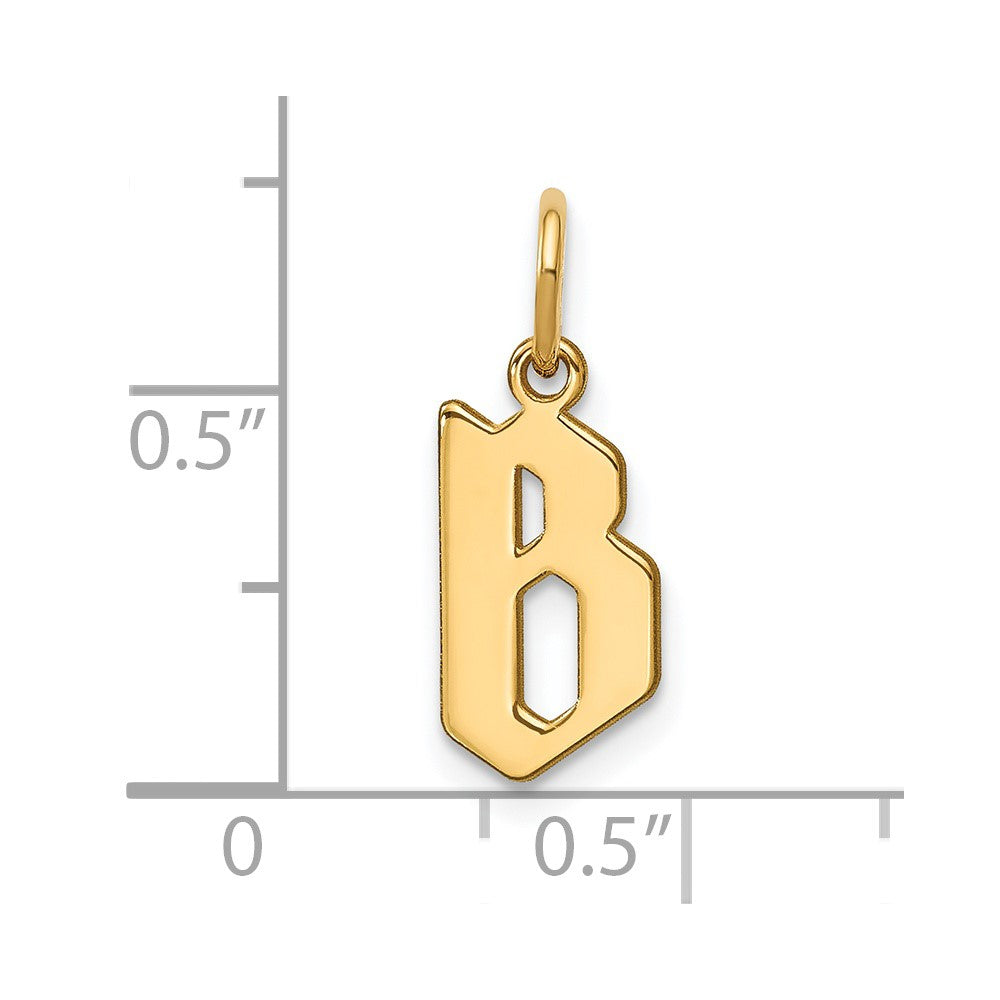 14KY Letter B Initial Pendant