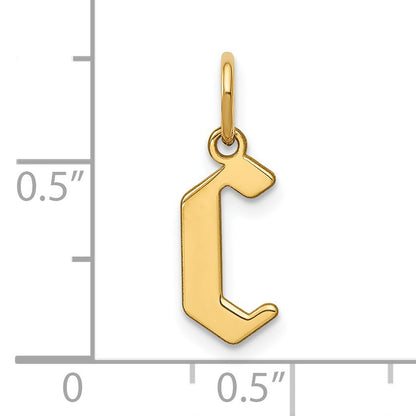 14KY Letter C Initial Pendant