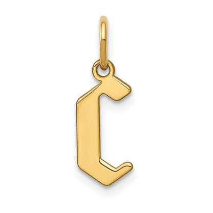 14KY Letter C Initial Pendant