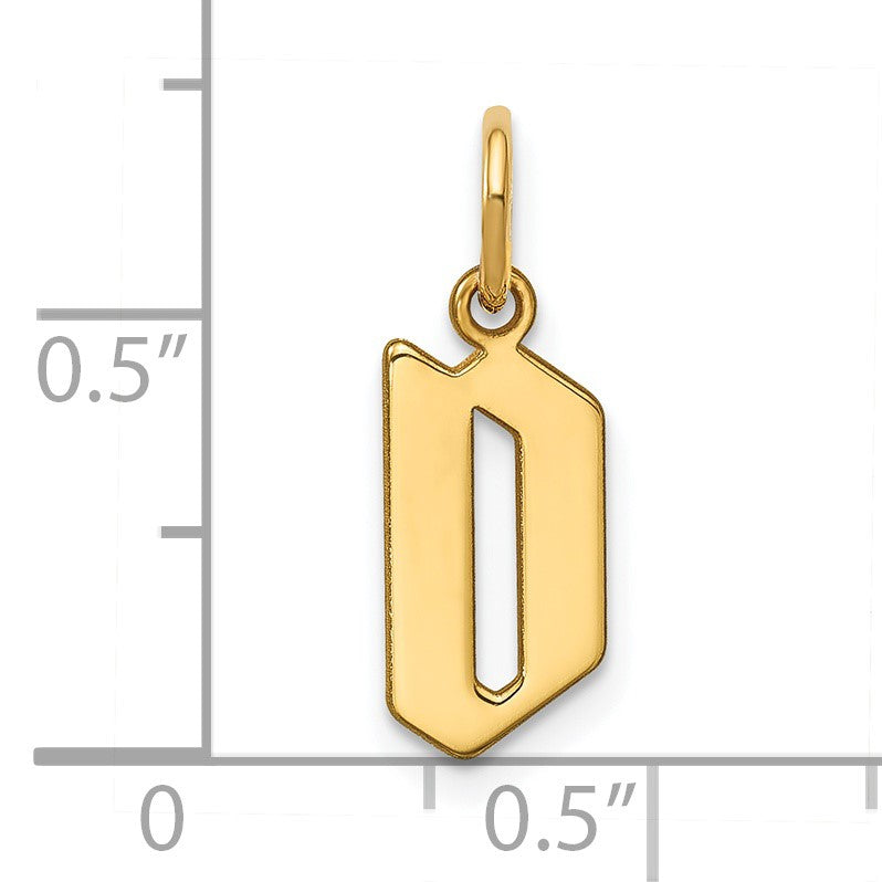 14KY Letter D Initial Pendant