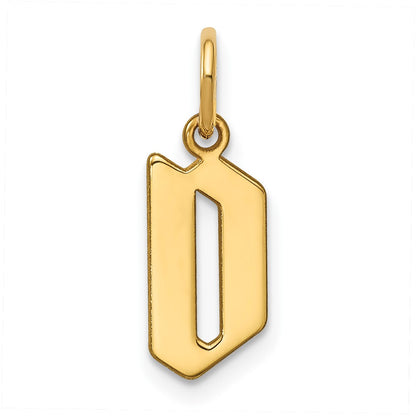 14KY Letter D Initial Pendant