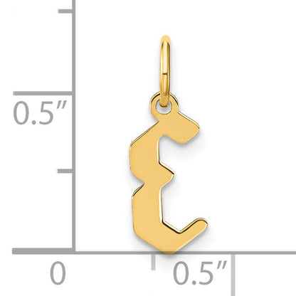 14KY Letter E Initial Pendant