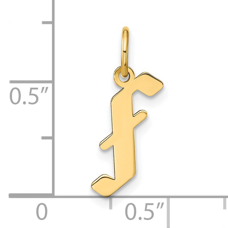 14KY Letter F Initial Pendant