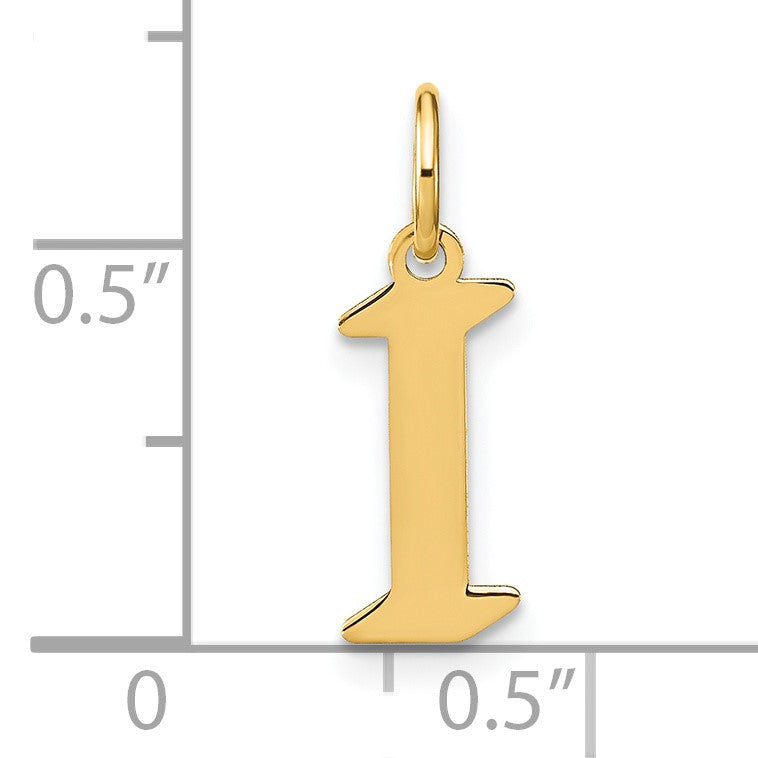 14KY Letter I Initial Pendant