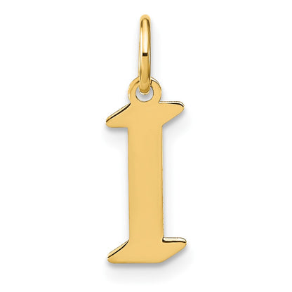 14KY Letter I Initial Pendant