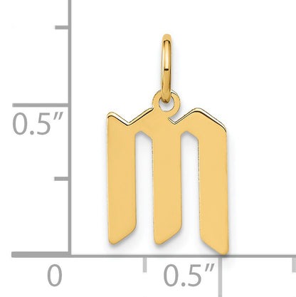 14KY Letter M Initial Pendant