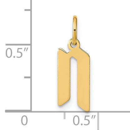 14KY Letter N Initial Pendant