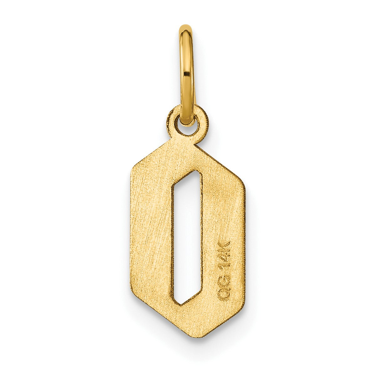 14KY Letter O Initial Pendant