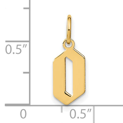14KY Letter O Initial Pendant