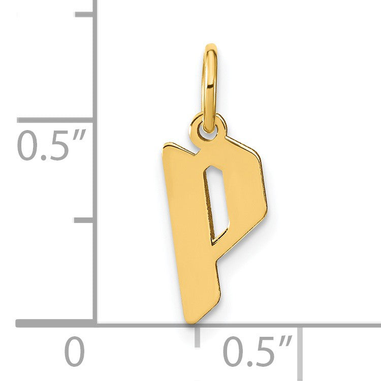 14KY Letter P Initial Pendant