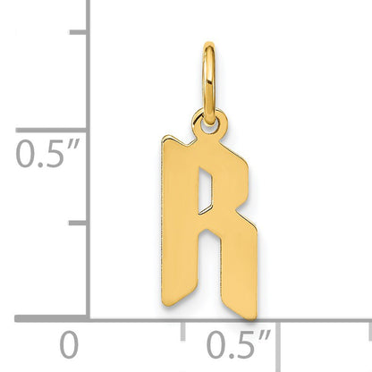 14KY Letter R Initial Pendant