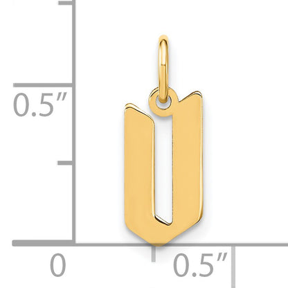 14KY Letter V Initial Pendant