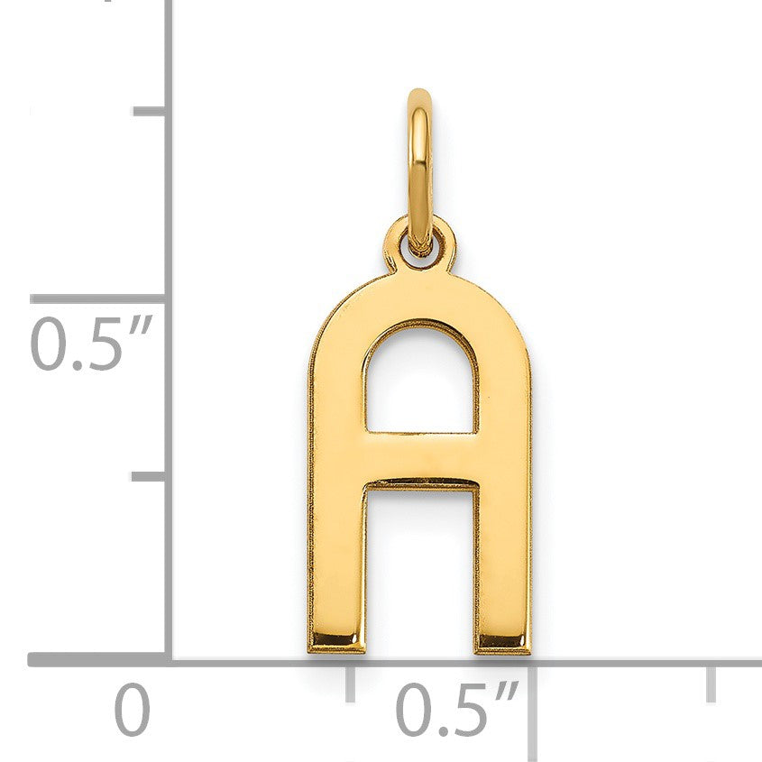 14ky Letter A Initial Pendant