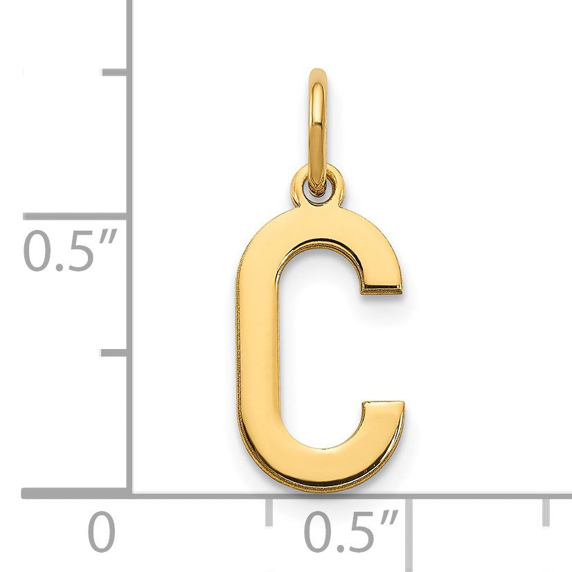 14ky Letter C Initial Pendant