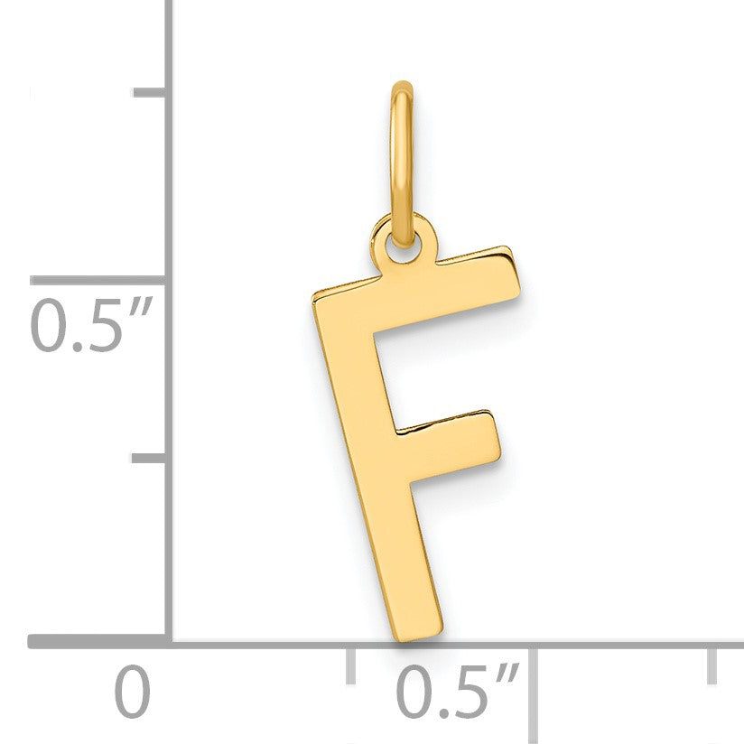 14ky Letter F Initial Pendant