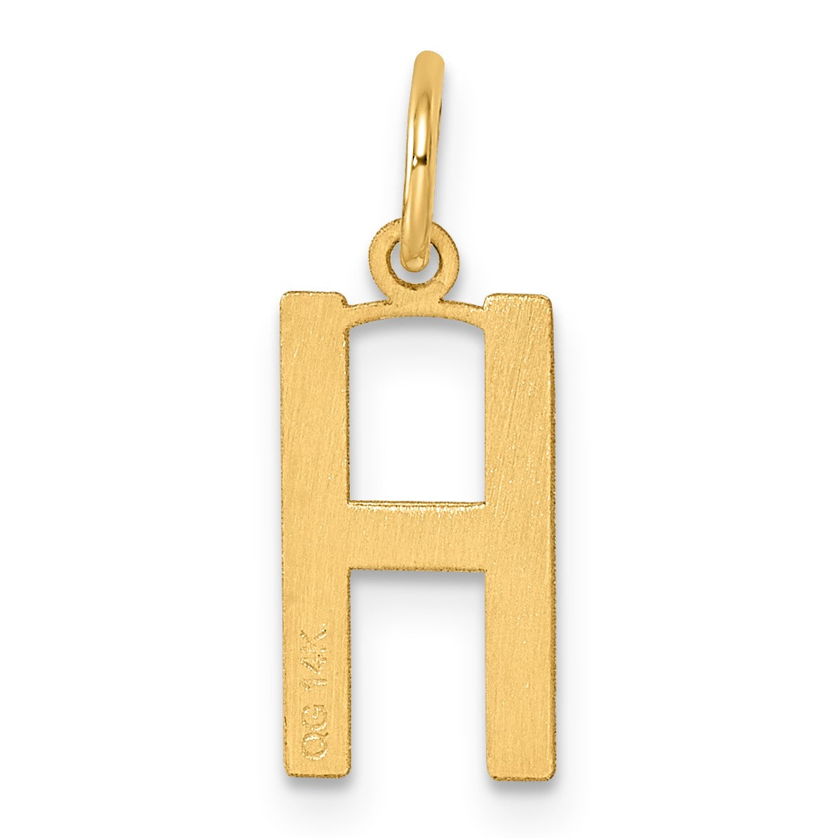 14ky Letter H Initial Pendant