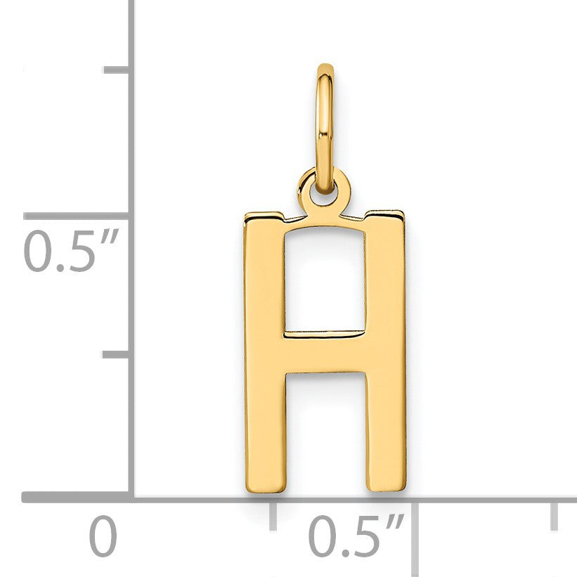 14ky Letter H Initial Pendant