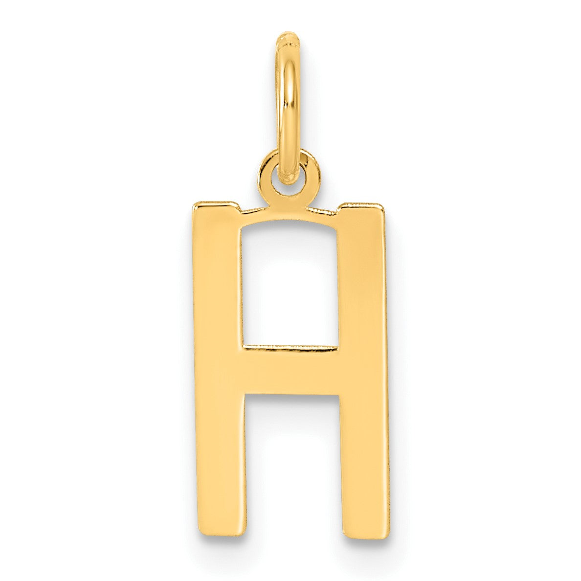 14ky Letter H Initial Pendant