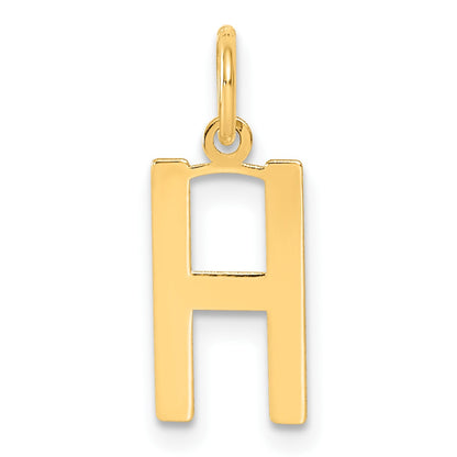 14ky Letter H Initial Pendant