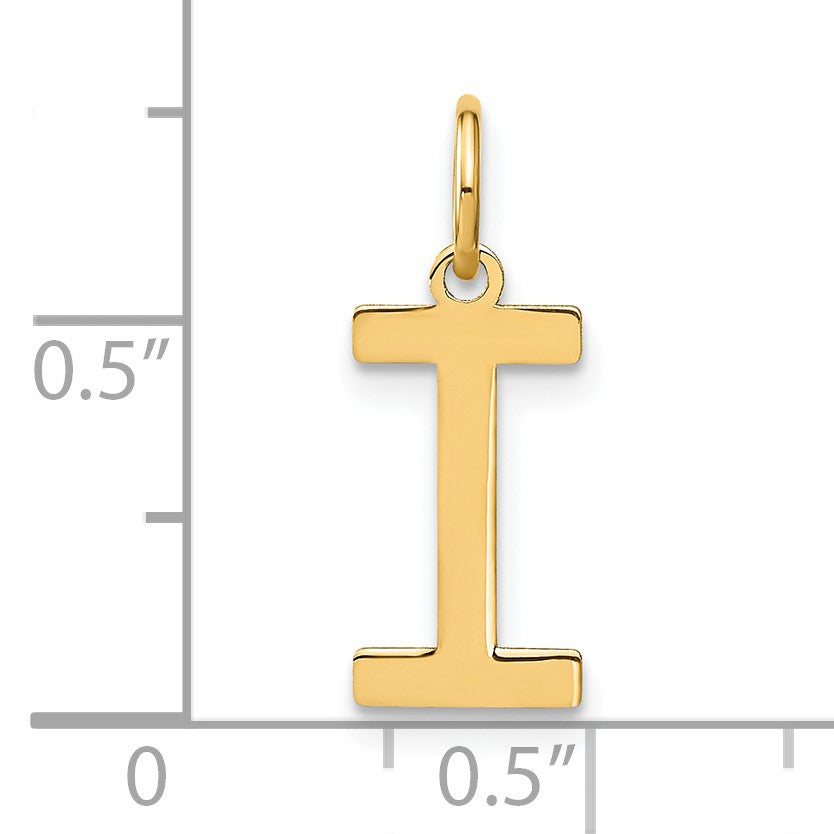 14ky Letter I Initial Pendant