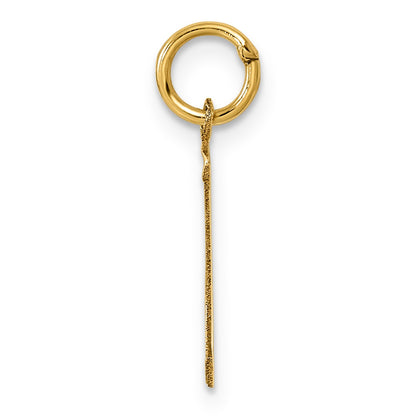 14ky Letter J Initial Pendant