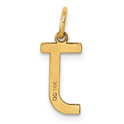 14ky Letter J Initial Pendant