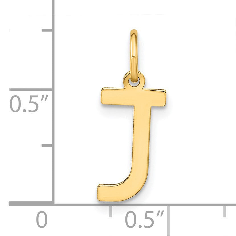 14ky Letter J Initial Pendant
