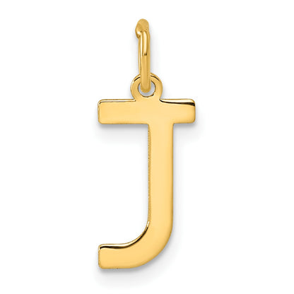 14ky Letter J Initial Pendant