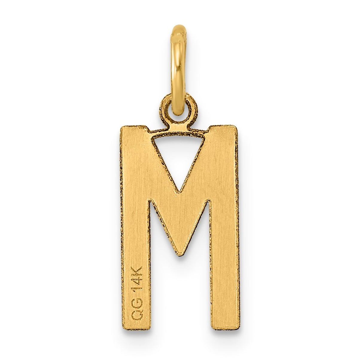 14ky Letter M Initial Pendant