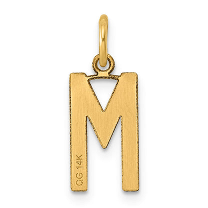14ky Letter M Initial Pendant