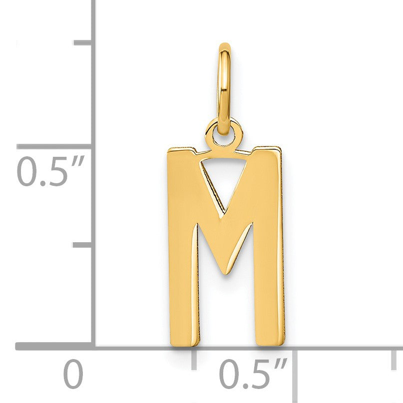 14ky Letter M Initial Pendant