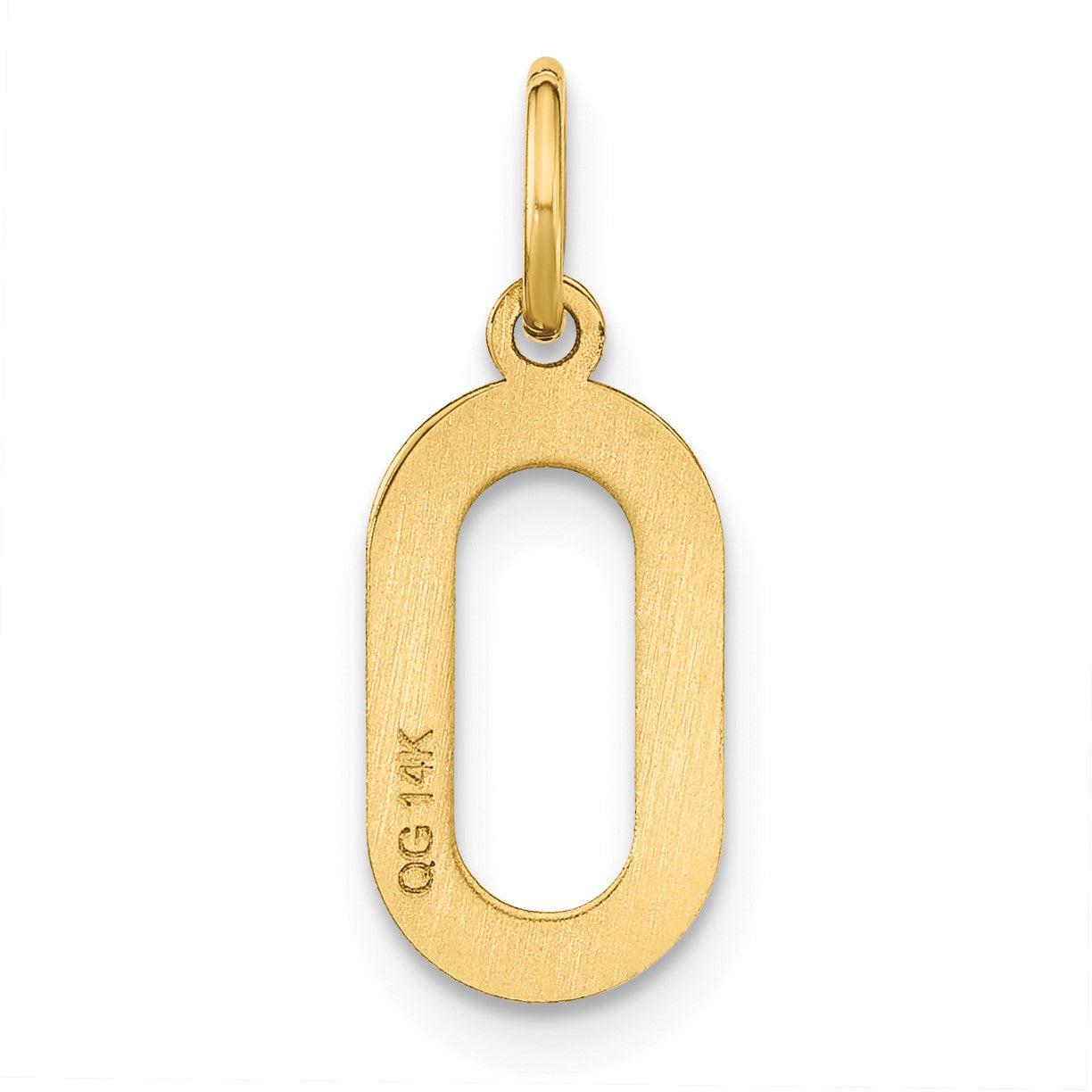 14ky Letter O Initial Pendant