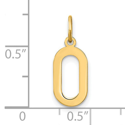 14ky Letter O Initial Pendant