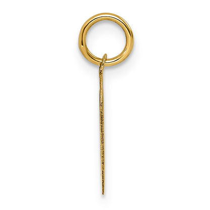 14ky Letter Q Initial Pendant