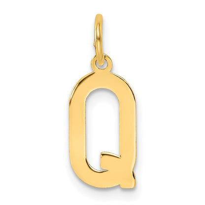 14ky Letter Q Initial Pendant