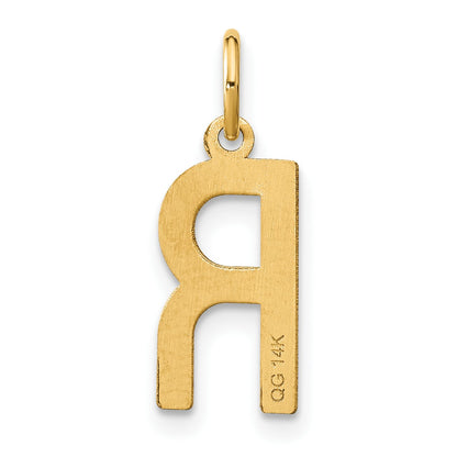 14ky Letter R Initial Pendant