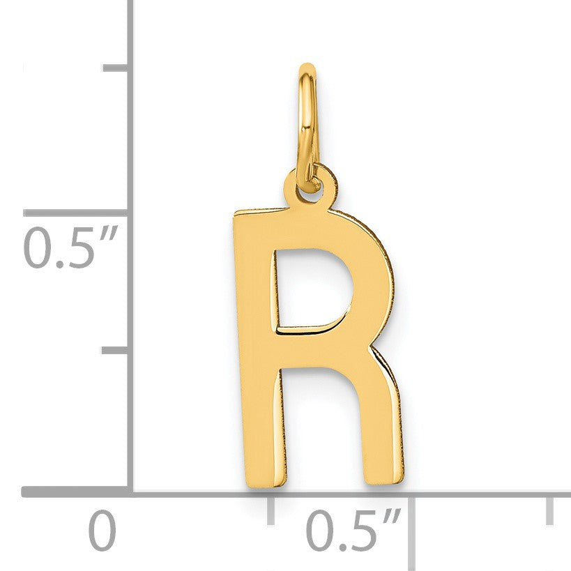 14ky Letter R Initial Pendant