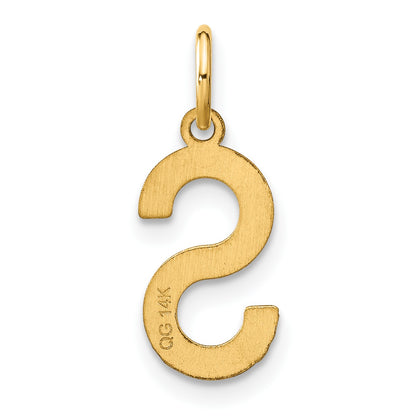 14ky Letter S Initial Pendant