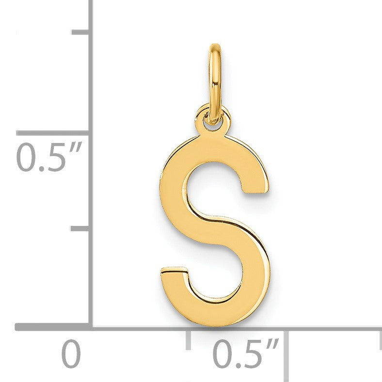 14ky Letter S Initial Pendant