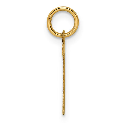 14ky Letter T Initial Pendant