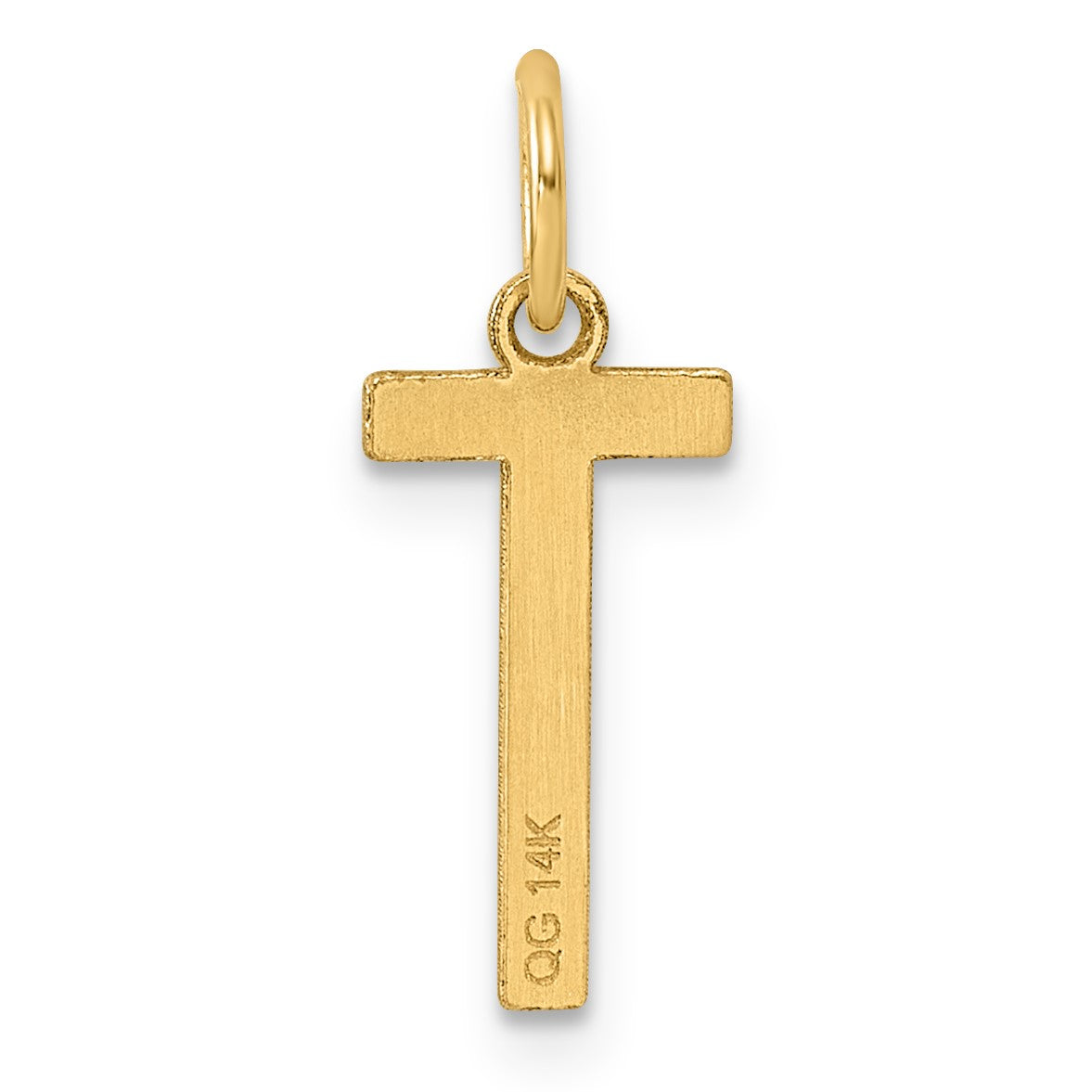 14ky Letter T Initial Pendant