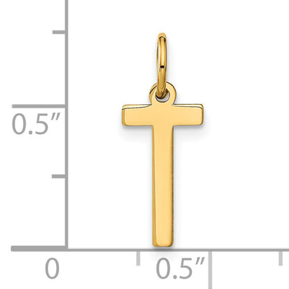 14ky Letter T Initial Pendant