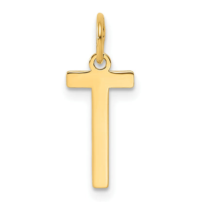 14ky Letter T Initial Pendant