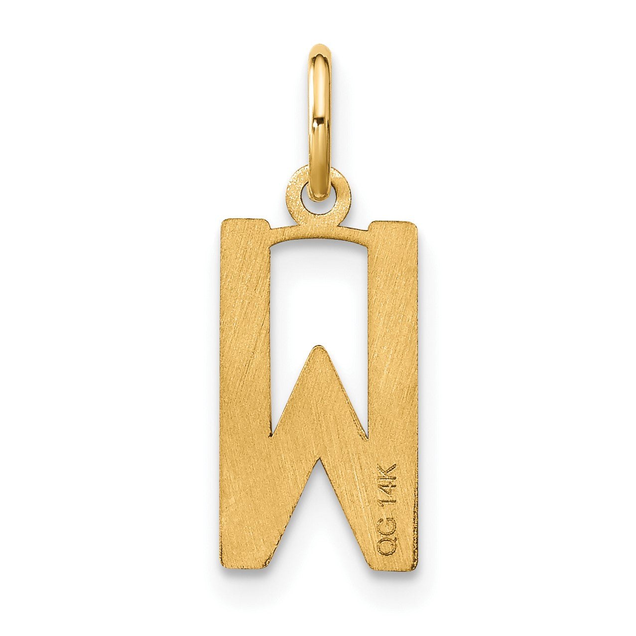 14ky Letter W Initial Pendant