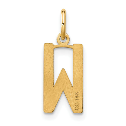14ky Letter W Initial Pendant