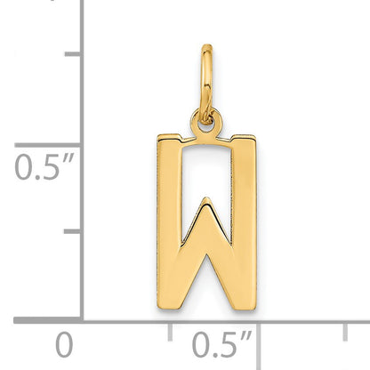 14ky Letter W Initial Pendant