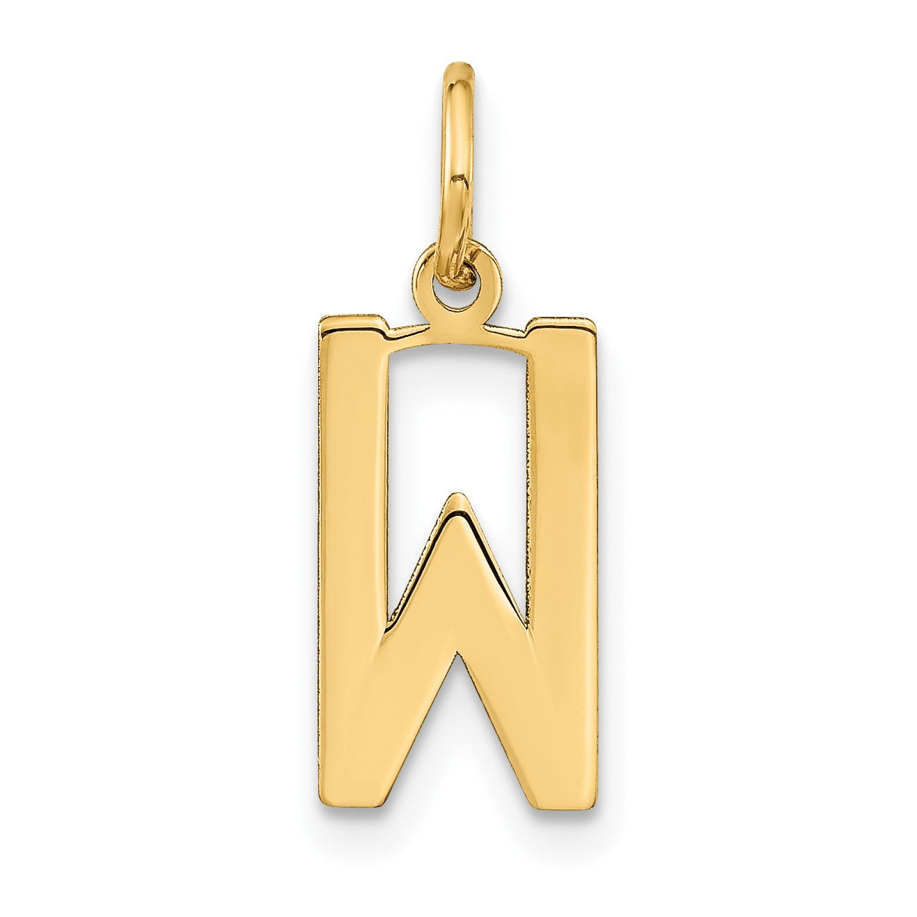 14ky Letter W Initial Pendant